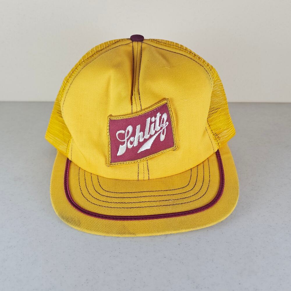 VINTAGE SCHLITZ BEER SNAPBACK TRUCKER MESH‎ HAT